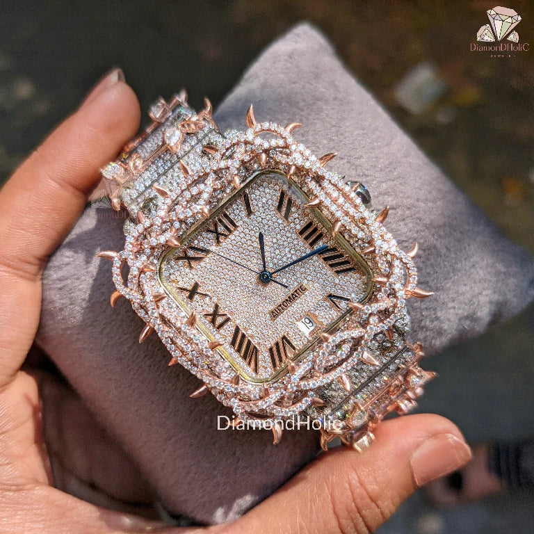 Unique Moissanite Watch for Him
