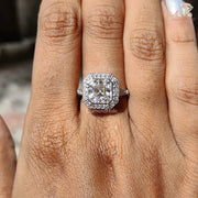 Halo Moissanite Anniversary Ring
