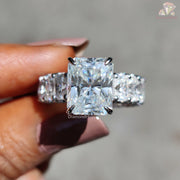 Sparkling Moissanite Ring for Her
Elegant Eternity Shank Moissanite