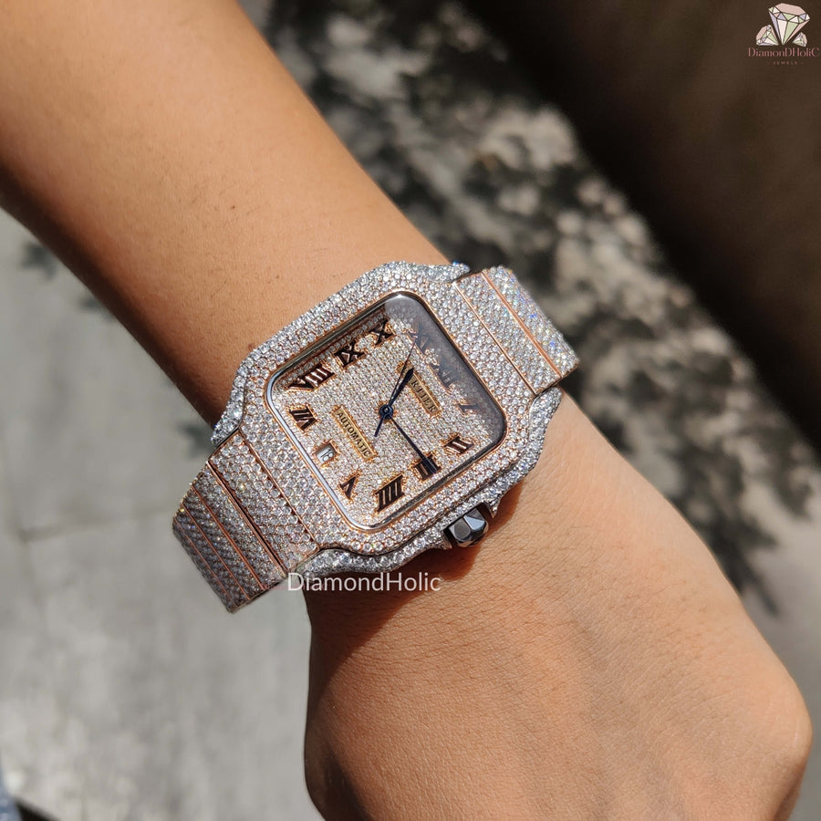 Classic Moissanite Watch Design
