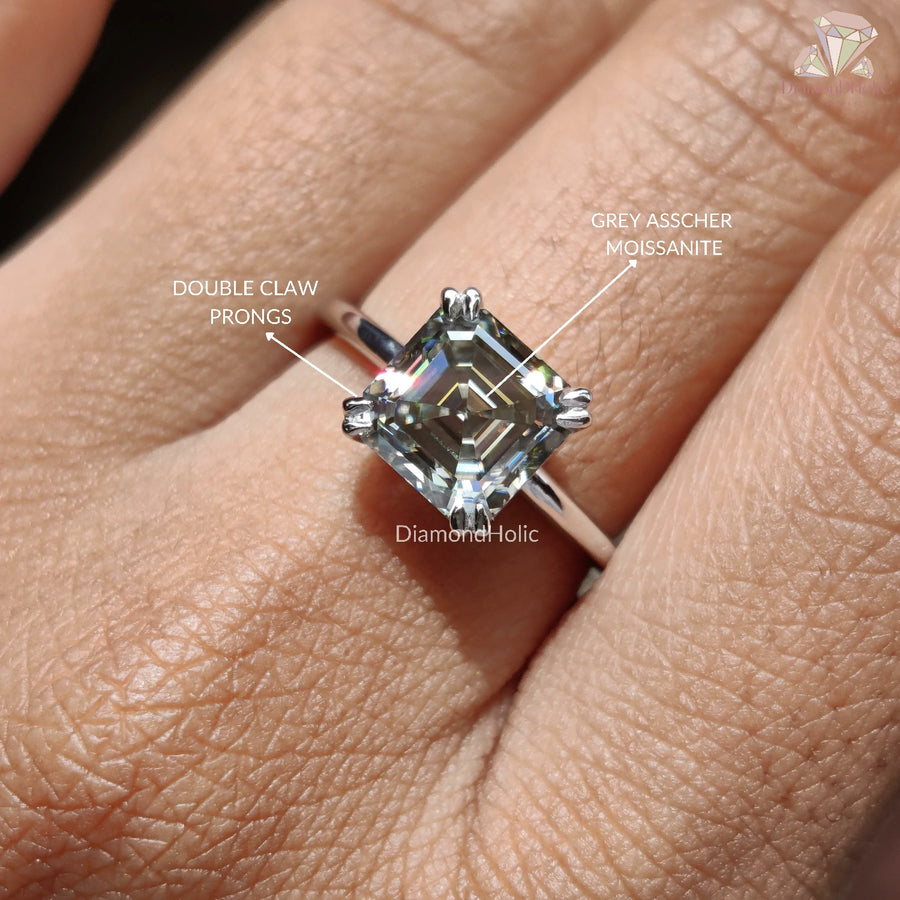 Asscher cut ring
