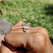 Marquise Cut Moissanite Engagement Ring, Nature Inspired Moissanite Ring