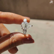 three stone moissanite